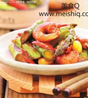 最给力下饭菜香辣芦笋虾球
