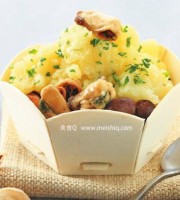 美味浓香淡菜蒜香土豆泥