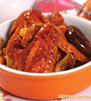 健康好滋味的香菇啤酒鸡翅