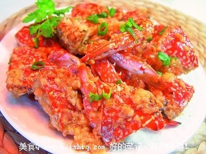 上海名菜:面拖蟹