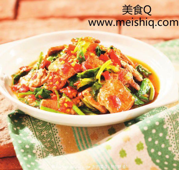 菠菜炒猪肝