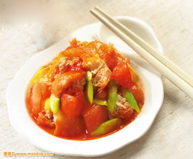 西红柿油豆泡