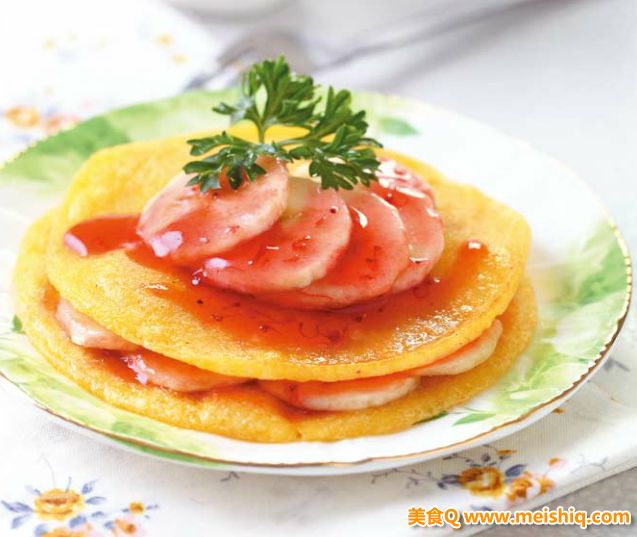 香蕉松仁煎饼